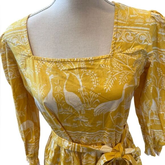 Beyond by Vera 1878 Poppy HARMONY GOLD Maxi Dress M - Picture 5 of 9
